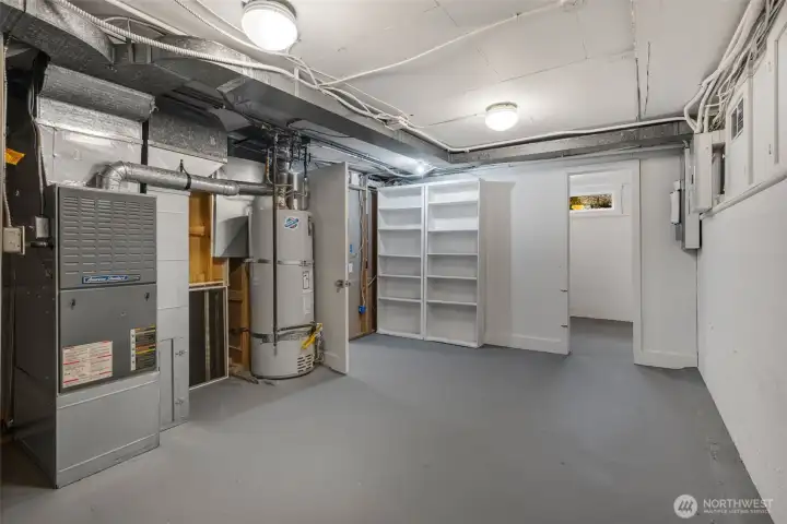 Mechanical room with storage