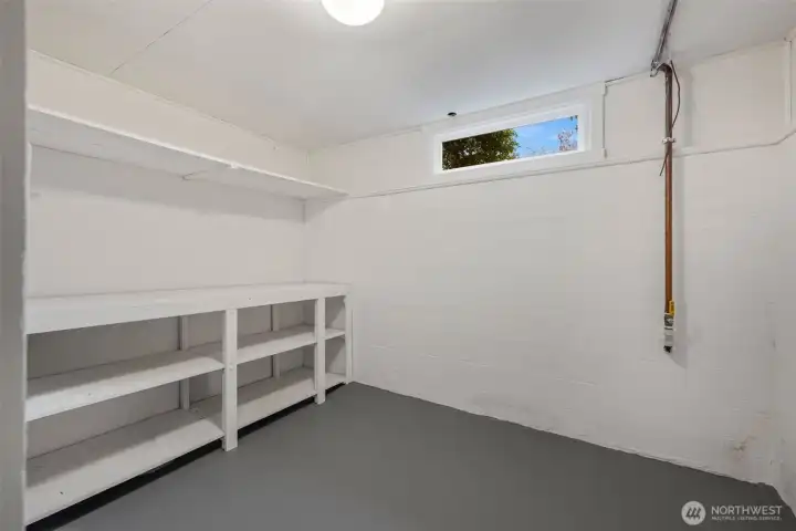 Storage room off mechanical room