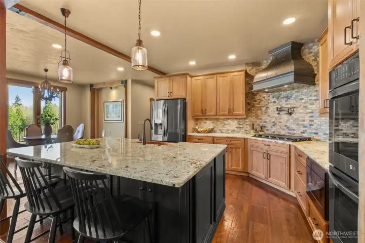 Room for cooking and entertaining.