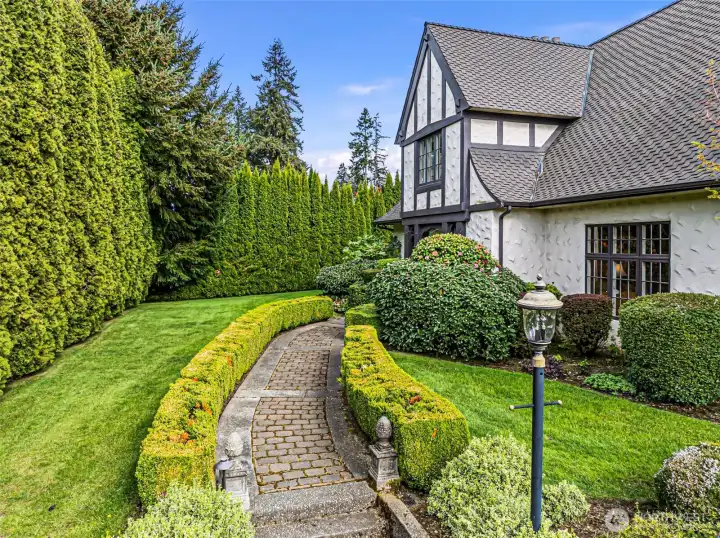 Parking on the street, head up this stairway to main entrance.