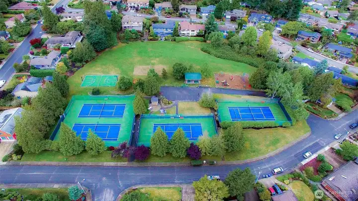 Park & sports courts.