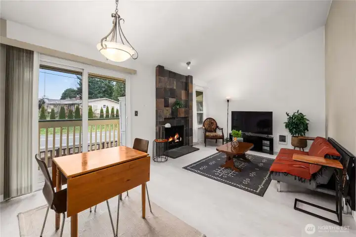 Living Room & Dining Area