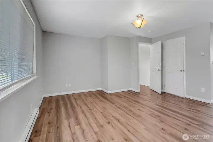 Primary bedroom above garage