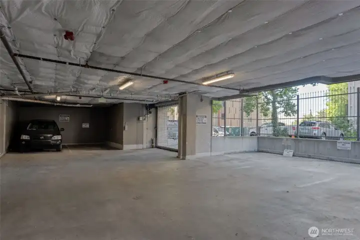 4 guest parking space on main level common garage