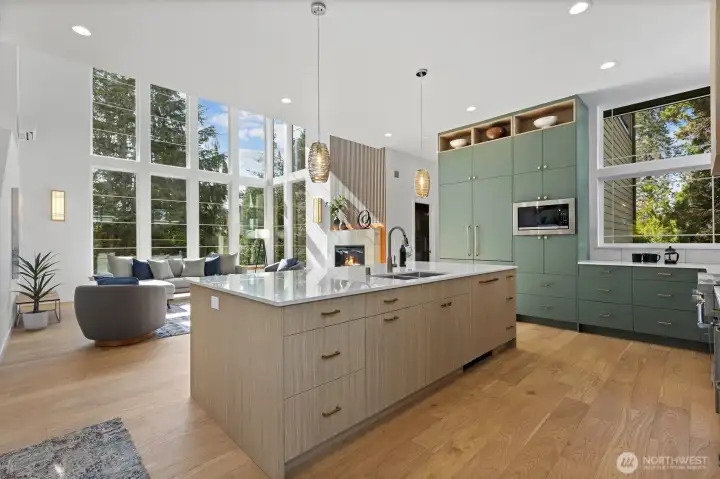 High-end Thermador appliances with panels.
