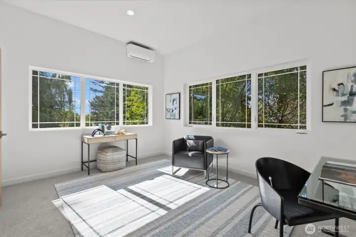 Home office is just off the great room.