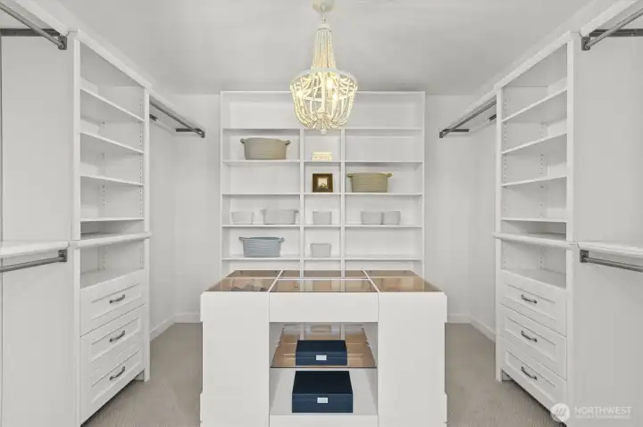 Primary walk-in closet.