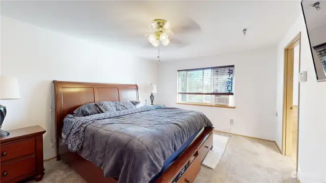 Primary bedroom with walk-in closet and 5 piece bath.