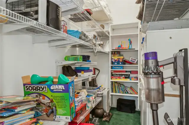 walk-in closet in 3rd bedroom, currently used as storage.