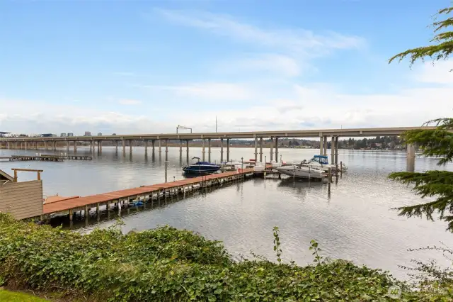 Dock and moorage for the building