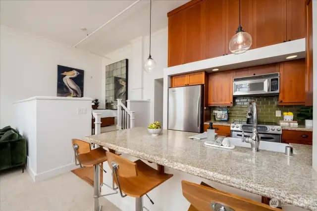 Open Kitchen Design with Functional Breakfast Bar