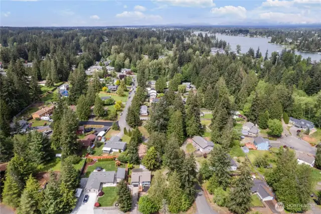 1/2 mile to Allan Yorke Park at Lake Tapps