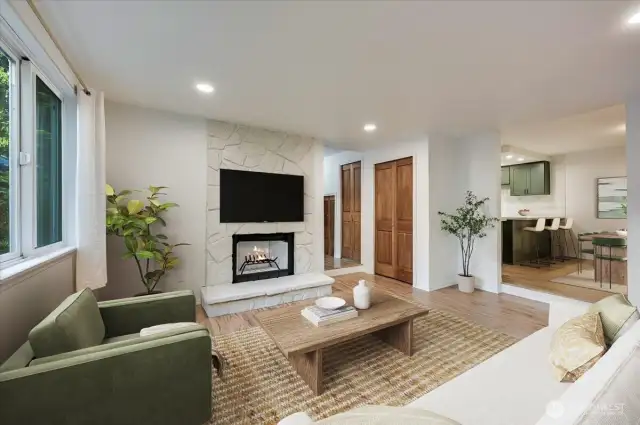 Virtually Staged Family room