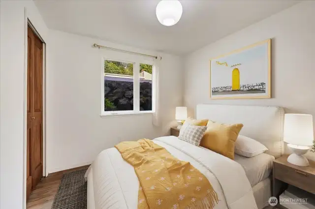 Virtually staged 2nd Bedroom