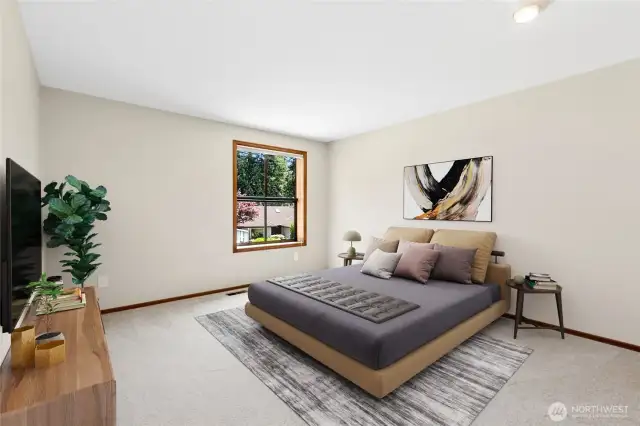 Virtually staged 3rd bedroom