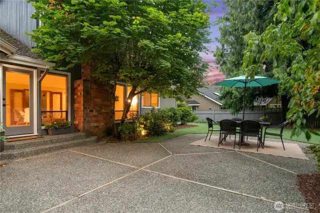 Extensive patio perfect for backyard BBQ's