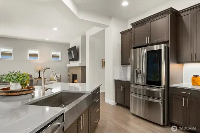 New smart fridge, awesome sink and beautiful Quartz counters.