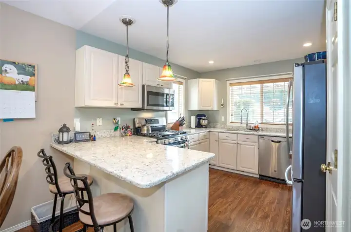 Stylish kitchen equipped with quality appliances.