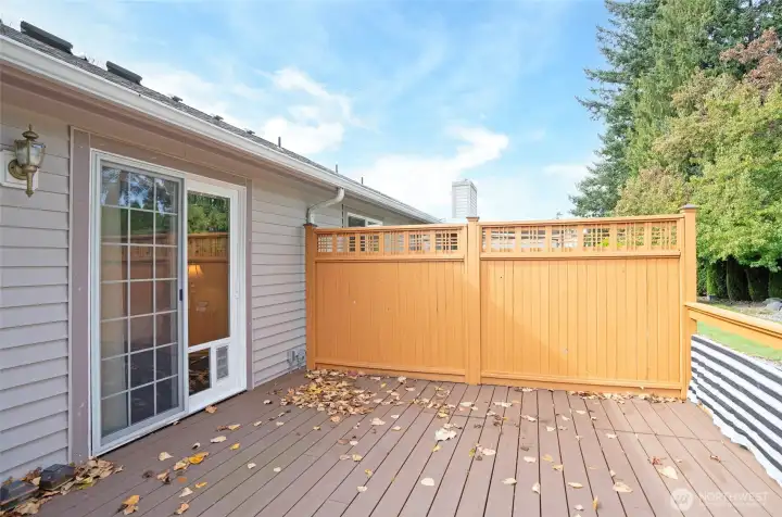 Your private deck—your own spot to relax and recharge.