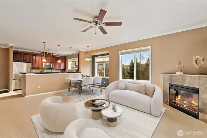 Welcome homeowners & Investors  to this beautiful open concept modern home with Low HOA & no Rental Cap!  Home is staged! Pics with virtual staging.