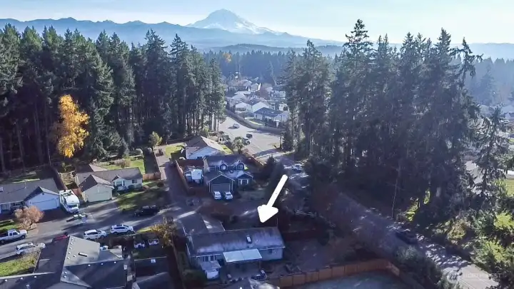 NICE AERIAL WITH MT RAINIER