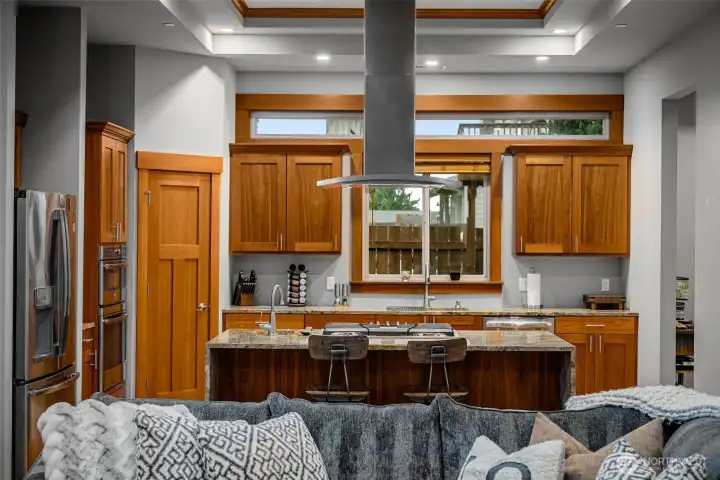 Open kitchen and living space designed for gathering.