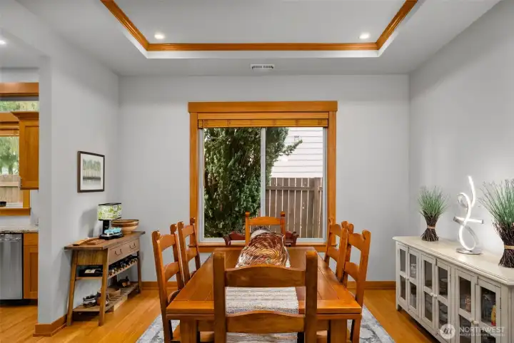 Formal dining area ideal for hosting family and guests.