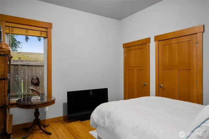 Secondary bedroom with ample closet space.