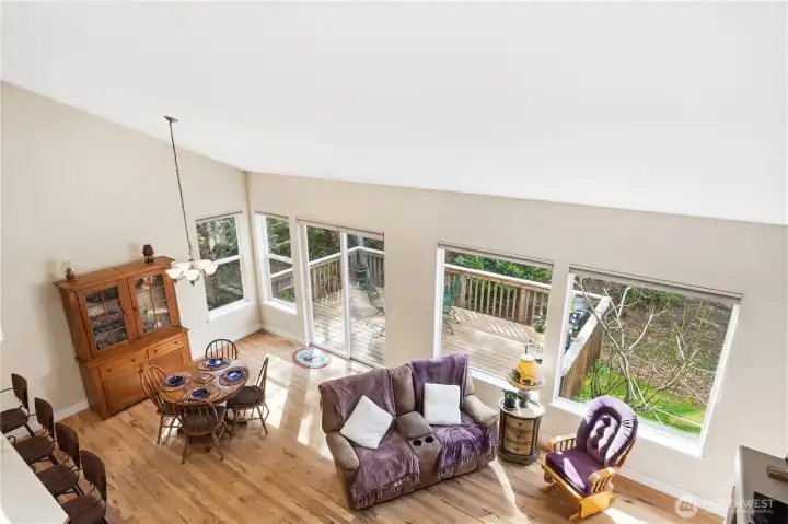 Birdseye view of the great room