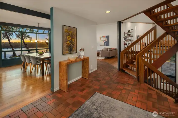 The open staircase connects the 3 floors of the home. The floor plan offers great flow, with a perfect balance of separation and openness. The open staircase connects the 3 floors of the home. The floor plan offers great flow, with a perfect balance of separation and openness.