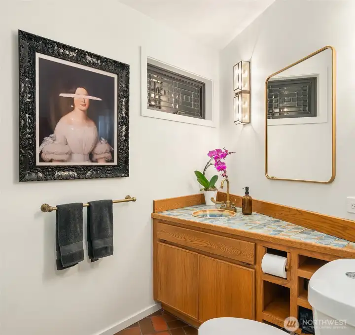 The main floor powder room. The main floor powder room.