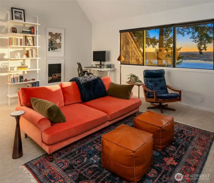 One of several options for work-from-home space. One of several options for work-from-home space.