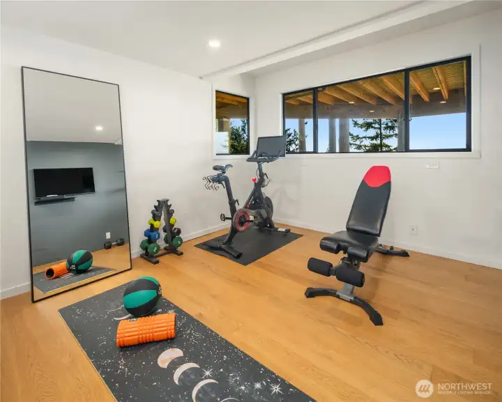 This new, 5th bedroom is currently in use as a gym. This new, 5th bedroom is currently in use as a gym.