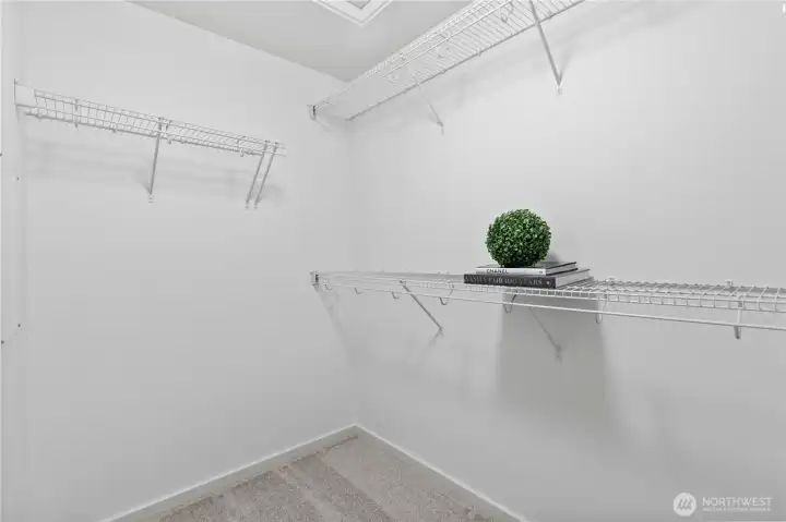 Primary's expansive walk-in closet