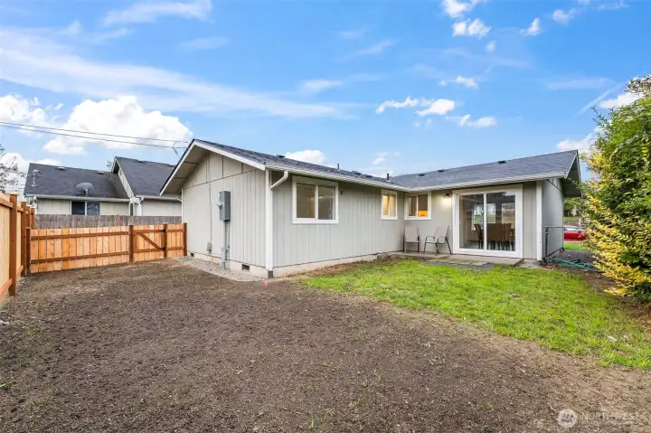 Fully Fenced Backyard