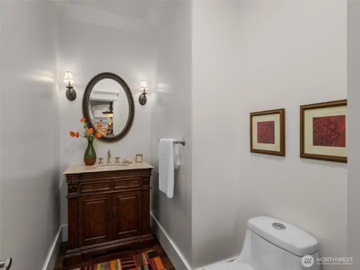 Main level powder room