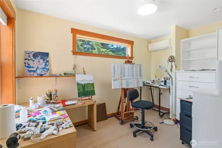 2nd bedroom currently used as art studio