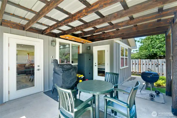 Covered back patio