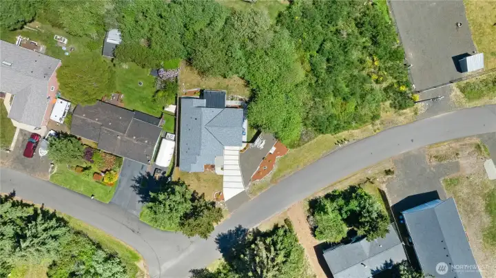 Aerial of house