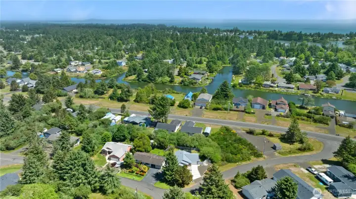 Looking toward the bay