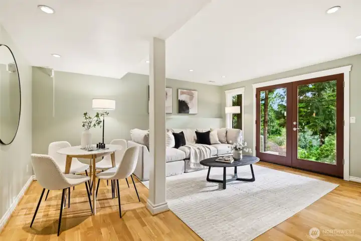 Lower Level versatile rec room.