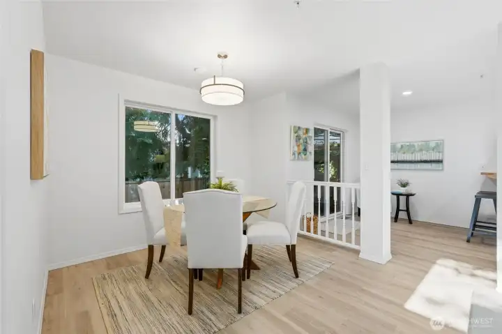 Dedicated dining area with room for gatherings large and small.