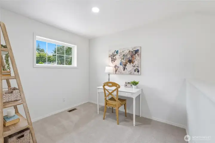 Flexible bonus space ideal for a home office, workout room, or study area.