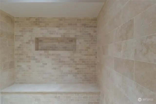Walk-in shower on the Lower Level