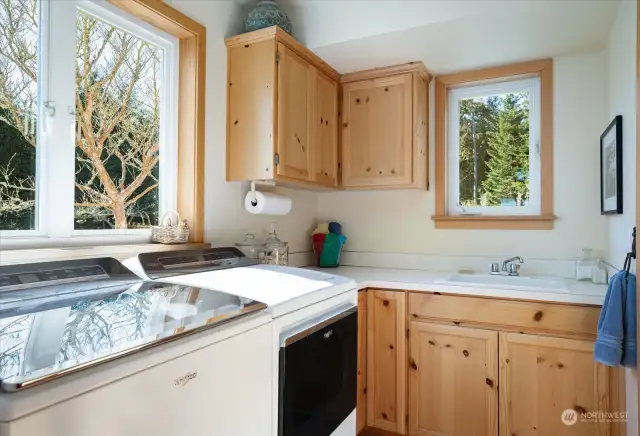 Laundry/utility room. Furnace and hot water heater are also in this room.