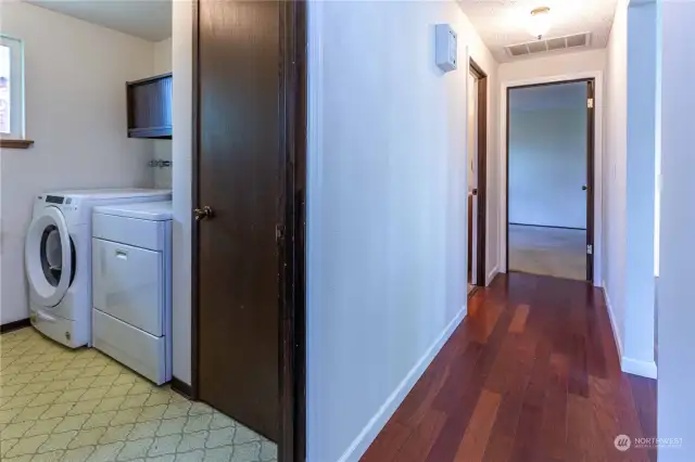 Hallway and laundry room