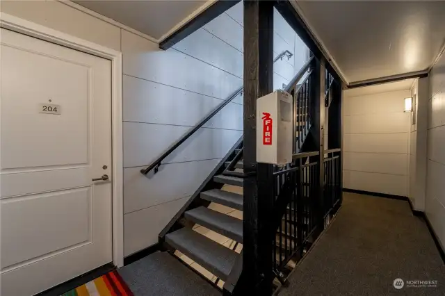 Secure entrance into the building.