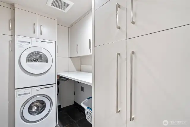 First stop on the left - laundry room.