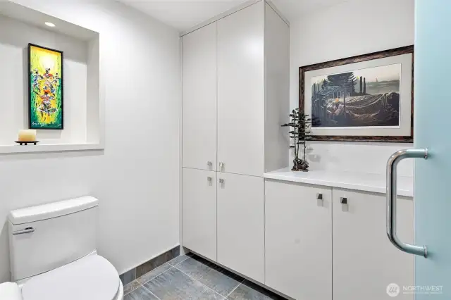 .. water closet and storage.
