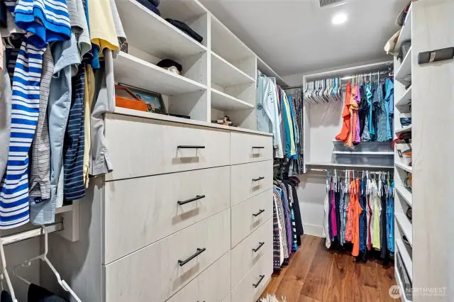 One of the primary closets.